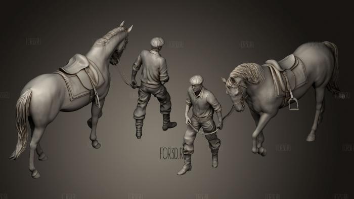 Workers and horses stl model for CNC